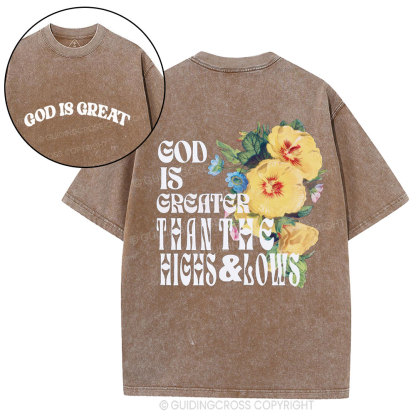 God Is Great Christian Washed T-Shirt