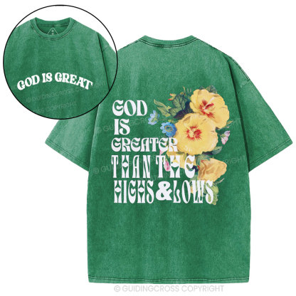 God Is Great Christian Washed T-Shirt