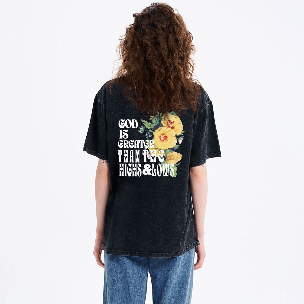 God Is Great Christian Washed T-Shirt