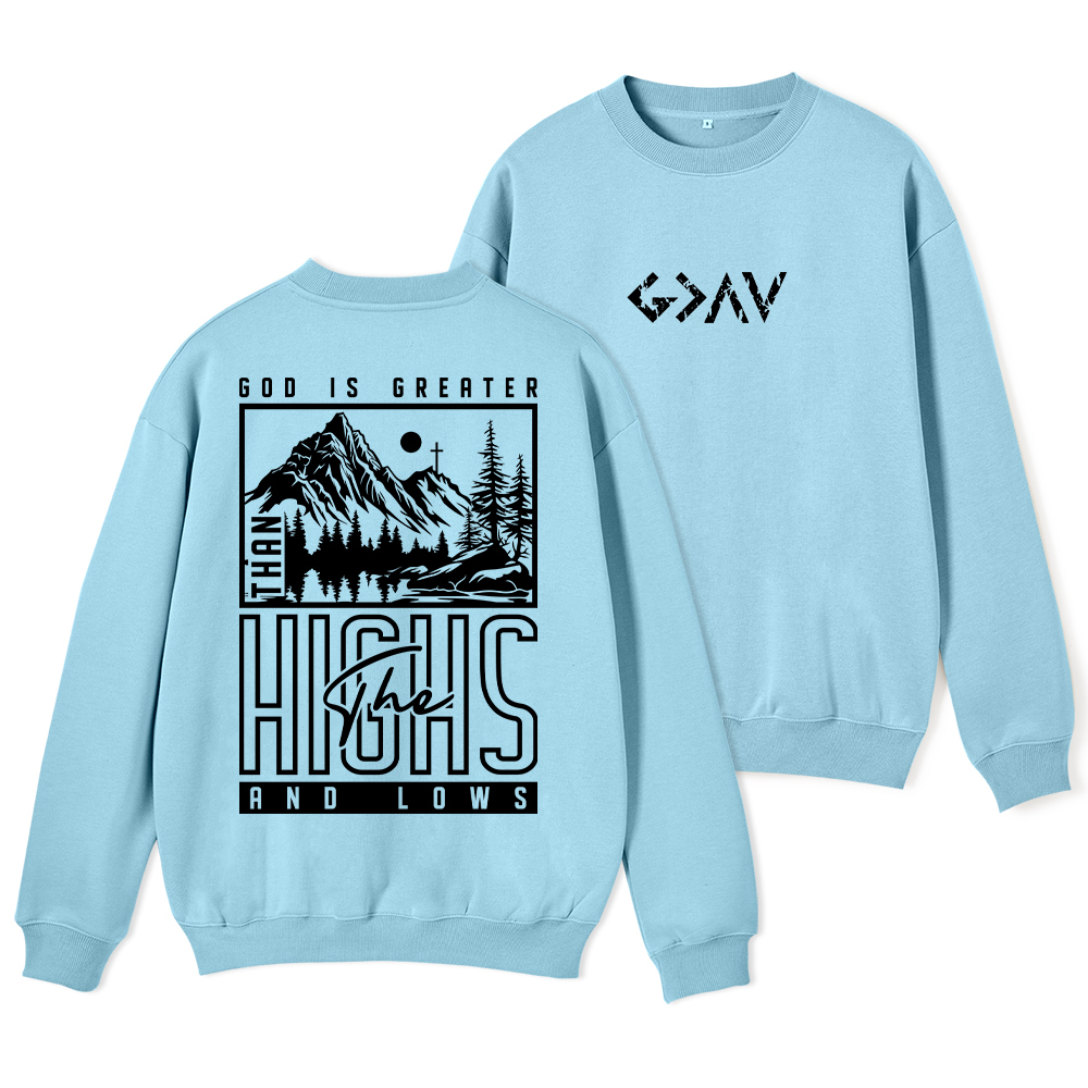 God Is Greater Christian Fleece Sweatshirt