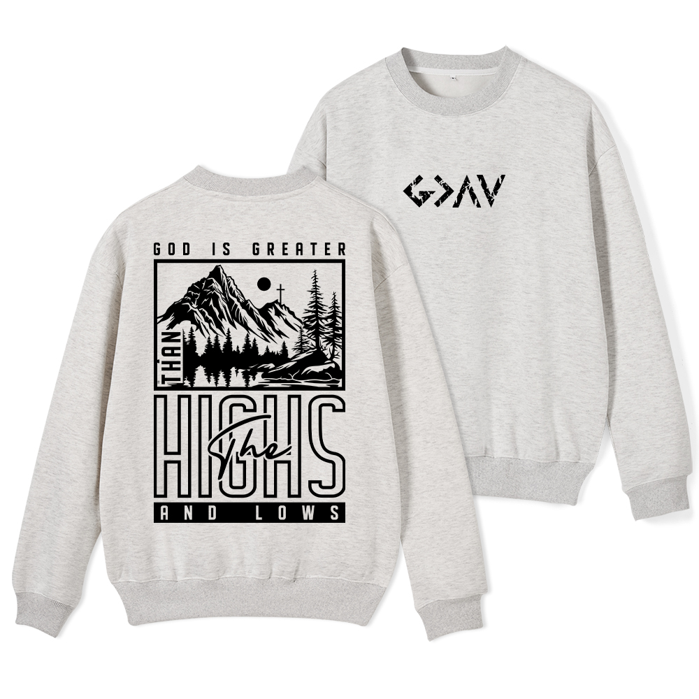 God Is Greater Christian Fleece Sweatshirt