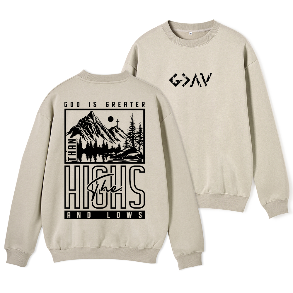 God Is Greater Christian Fleece Sweatshirt