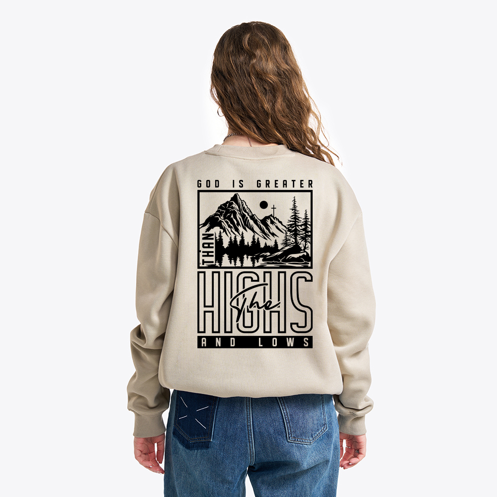 God Is Greater Christian Fleece Sweatshirt