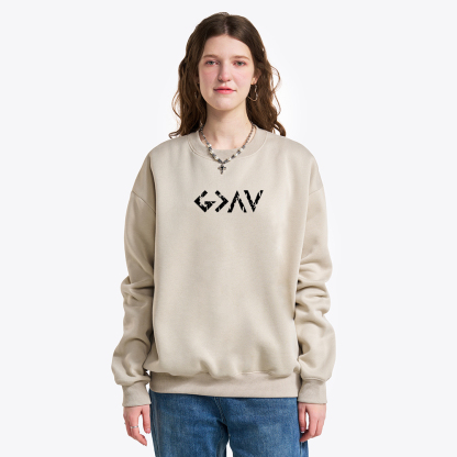 God Is Greater Christian Fleece Sweatshirt