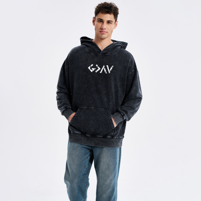 God Is Greater Christian Washed Hoodie