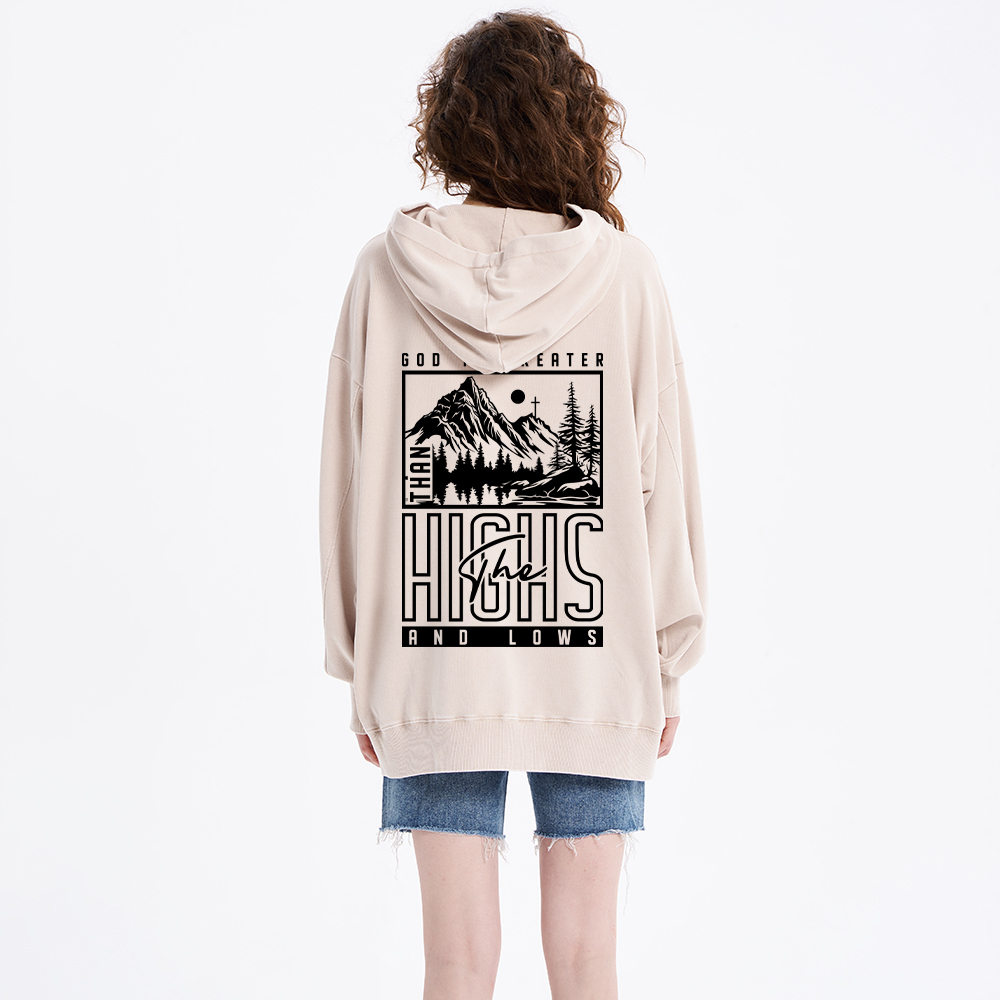 God Is Greater Christian Washed Hoodie