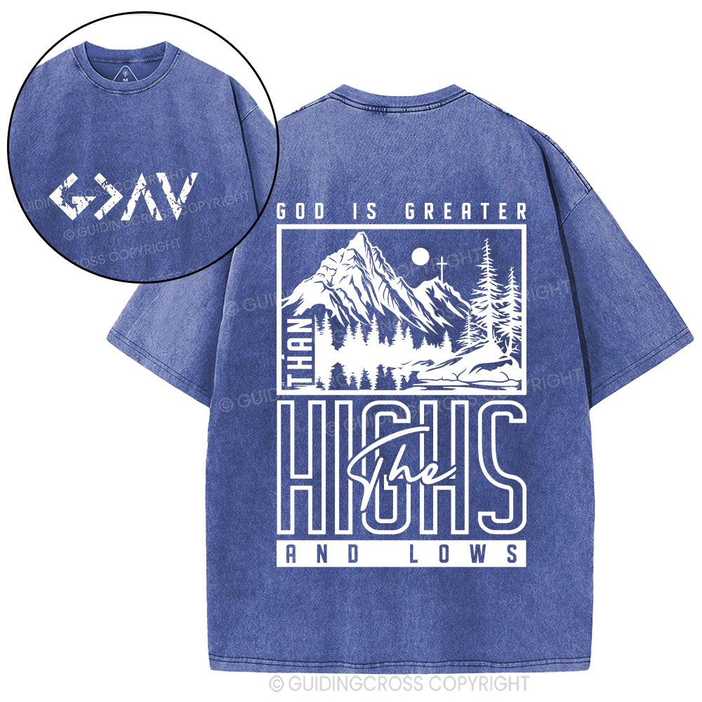 God Is Greater Christian Washed T-Shirt