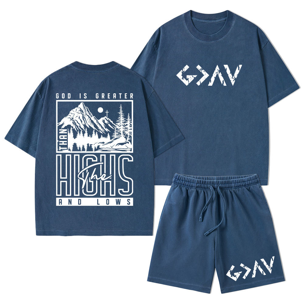 Sample Christian Washed T-Shirt & Shorts Sale - GuidingCross