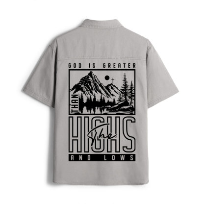 God Is Greater Christian Work Shirt