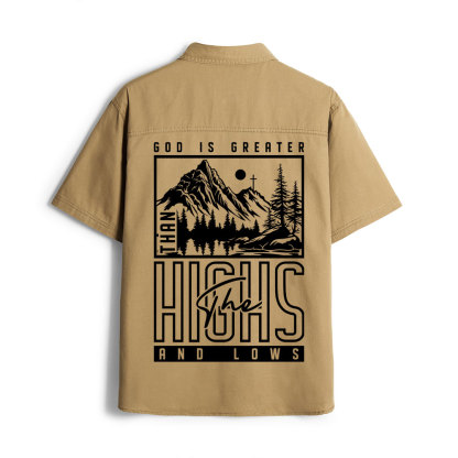 God Is Greater Christian Work Shirt