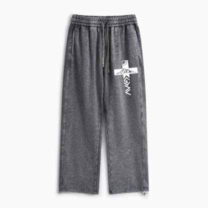 God Is Greater Than Higher And Lows Christian Washed Sweatpants 