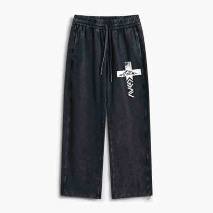 God Is Greater Than Higher And Lows Christian Washed Sweatpants 