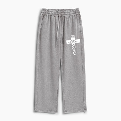 God Is Greater Than Higher And Lows Christian Washed Sweatpants 