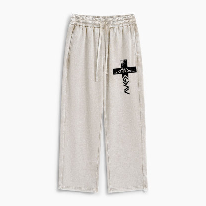 God Is Greater Than Higher And Lows Christian Washed Sweatpants 