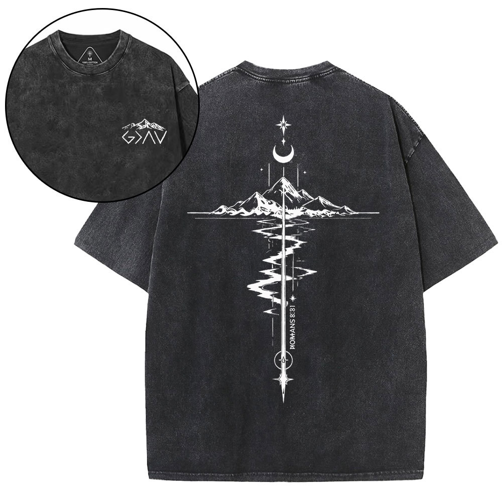 God Is Greater Than Highers And Lows Christian Washed T-Shirt