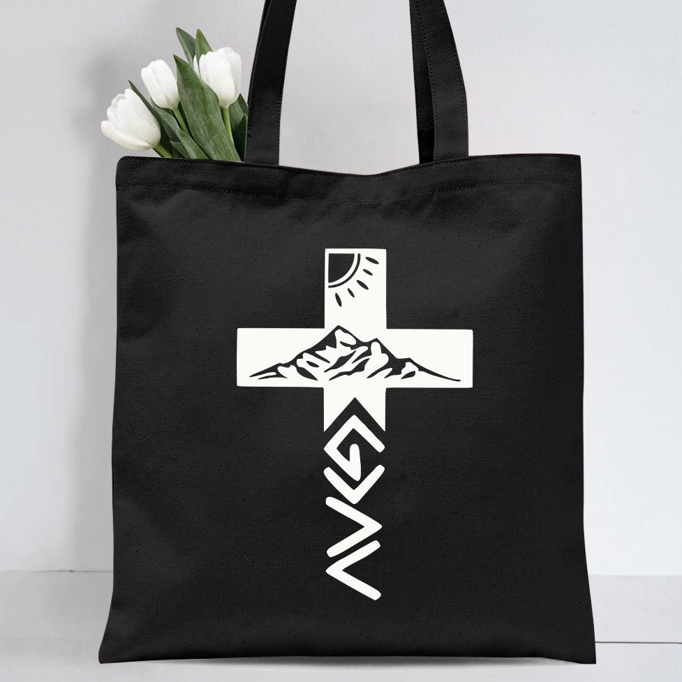 God Is Greater Than The Highs And Lows Christian Canvas Tote Bag
