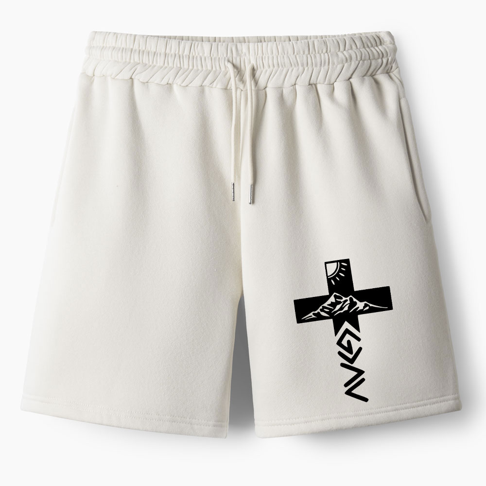 God Is Greater Than The Highs And Lows Christian Fleece Shorts