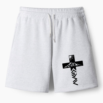 God Is Greater Than The Highs And Lows Christian Fleece Shorts