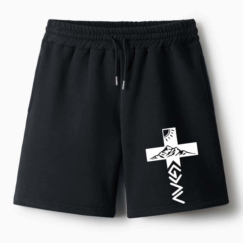 God Is Greater Than The Highs And Lows Christian Fleece Shorts