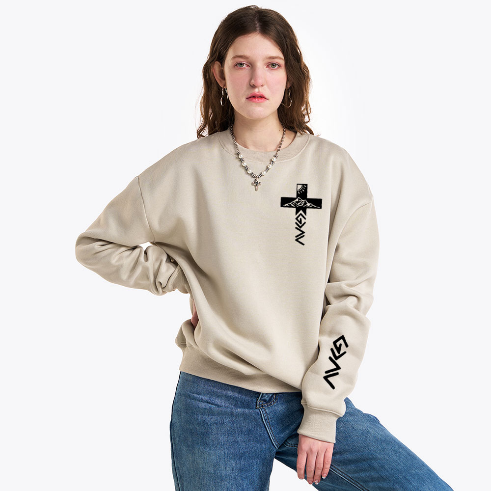 God Is Greater Than The Highs And Lows Christian Fleece Sweatshirt