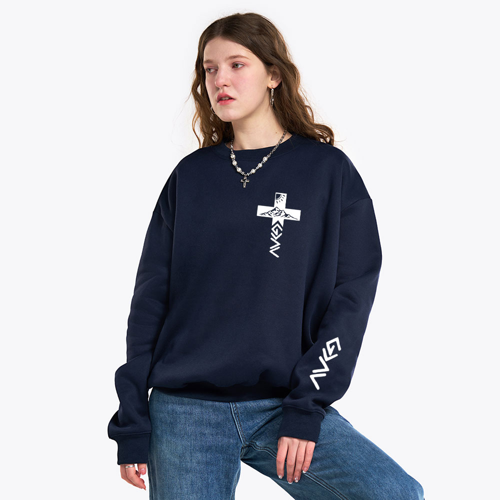 God Is Greater Than The Highs And Lows Christian Fleece Sweatshirt