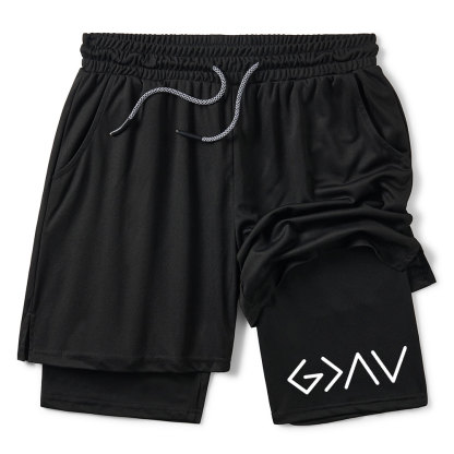God Is Greater Than The Highs And Lows Christian Performance Shorts