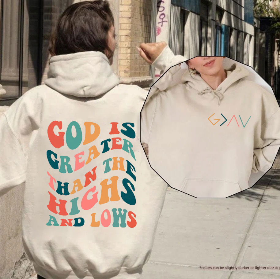 God Is Greater Than The Highs And Lows Christian Premium Fleece Hoodie Set