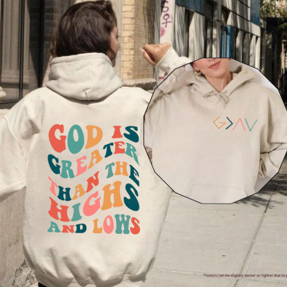 God Is Greater Than The Highs And Lows Christian Premium Fleece Hoodie Set