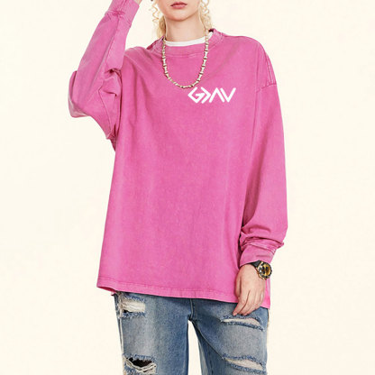 God Is Greater Than The Highs And Lows Christian Washed Long Sleeve  T-Shirt