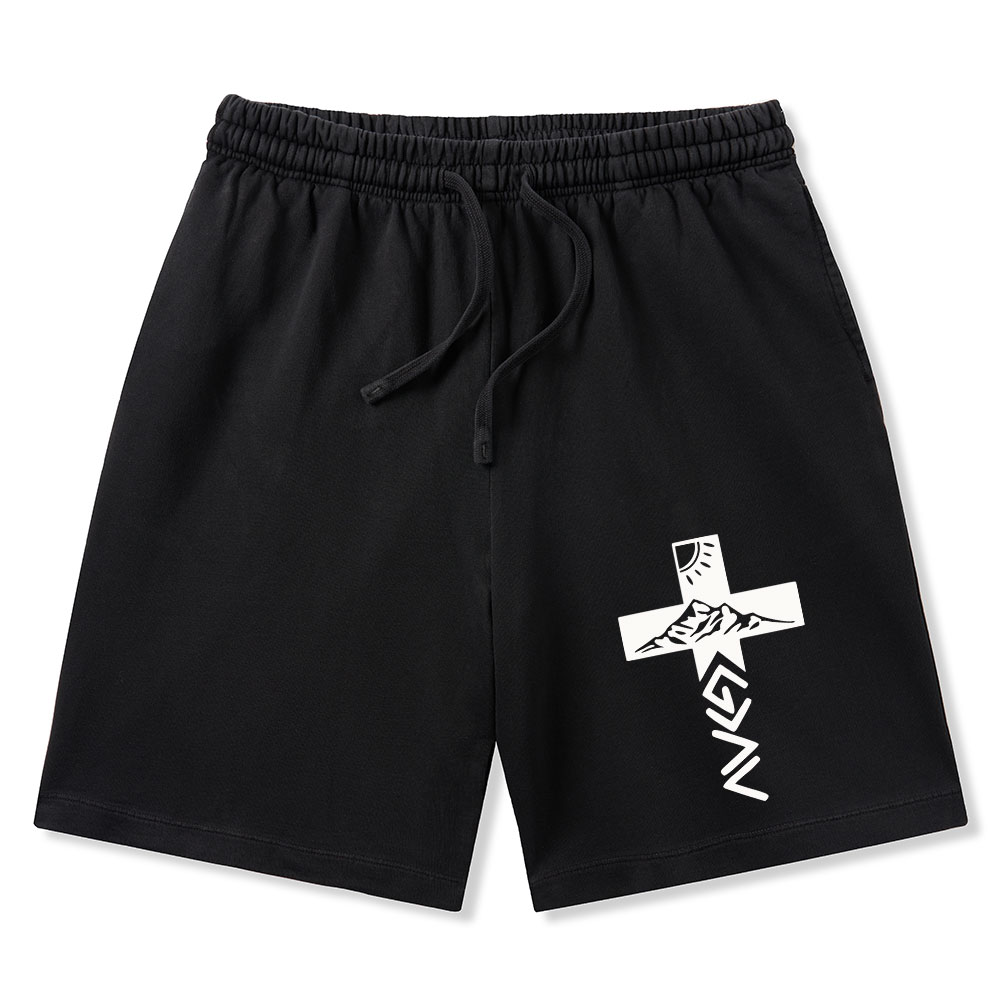 God Is Greater Than The Highs And Lows Christian Washed Shorts