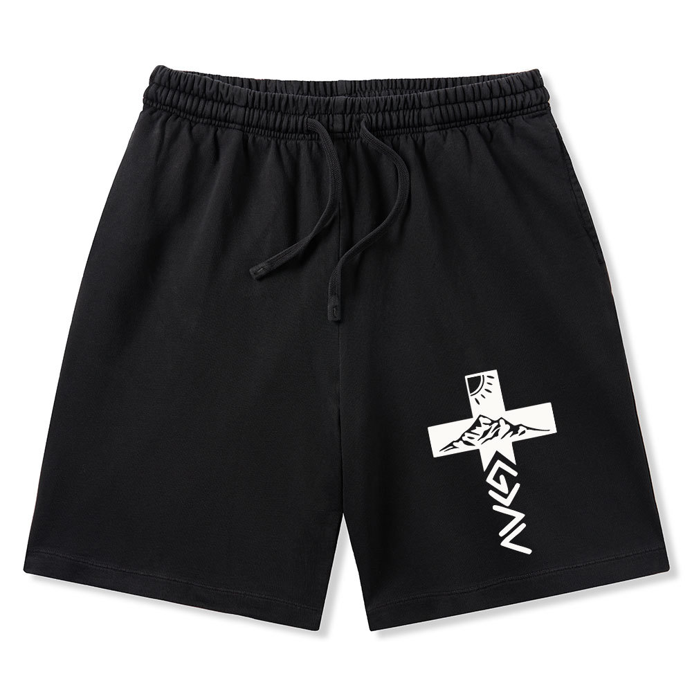 God Is Greater Than The Highs And Lows Christian Washed Shorts