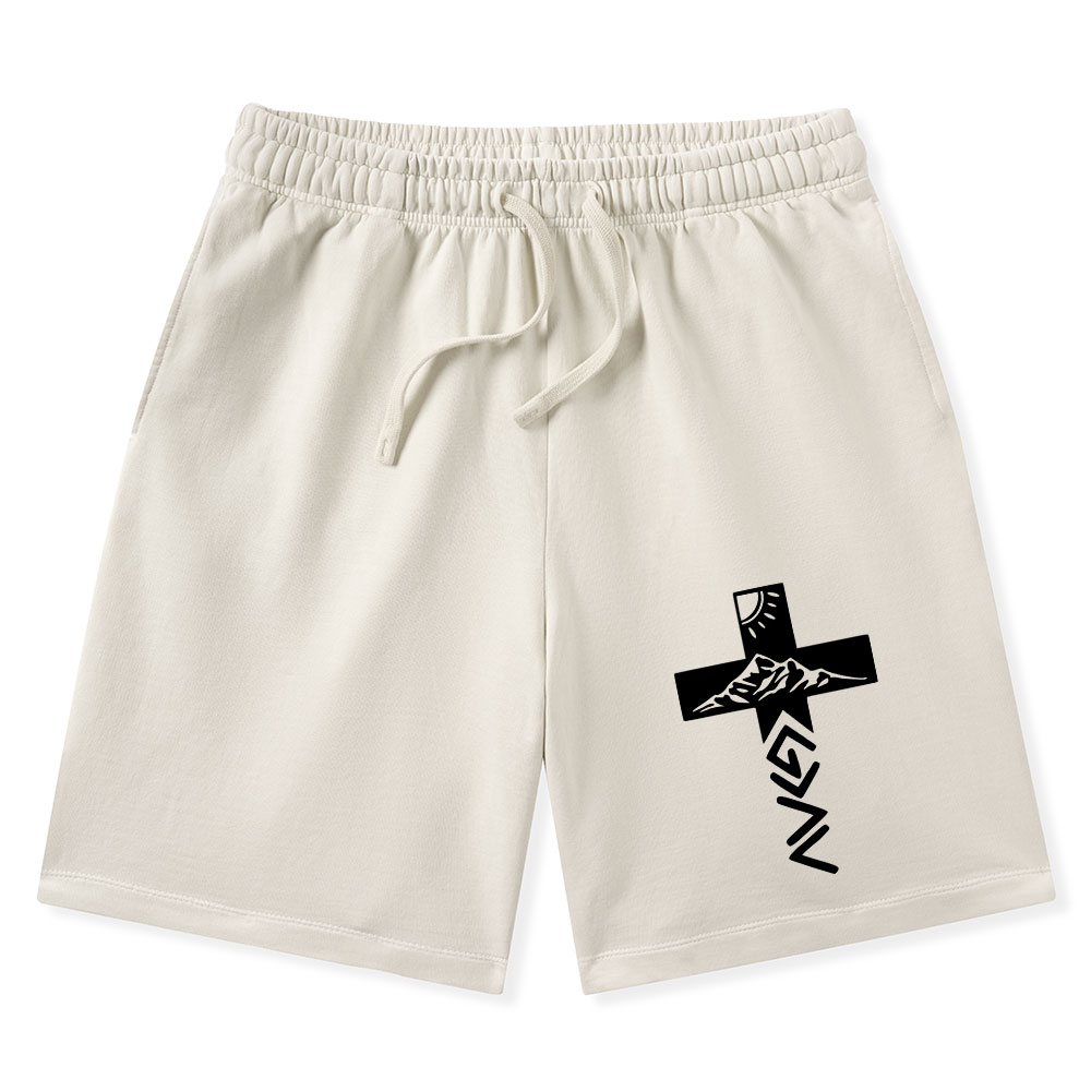 God Is Greater Than The Highs And Lows Christian Washed Shorts