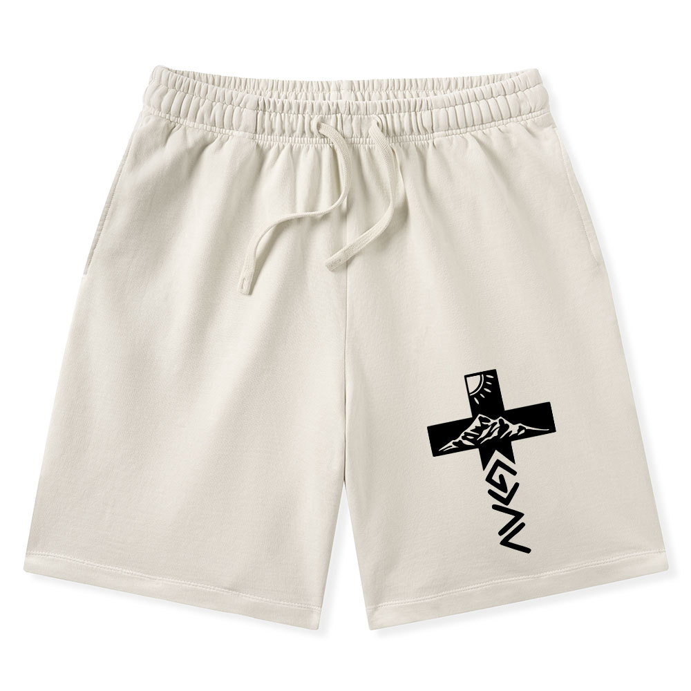 God Is Greater Than The Highs And Lows Christian Washed Shorts