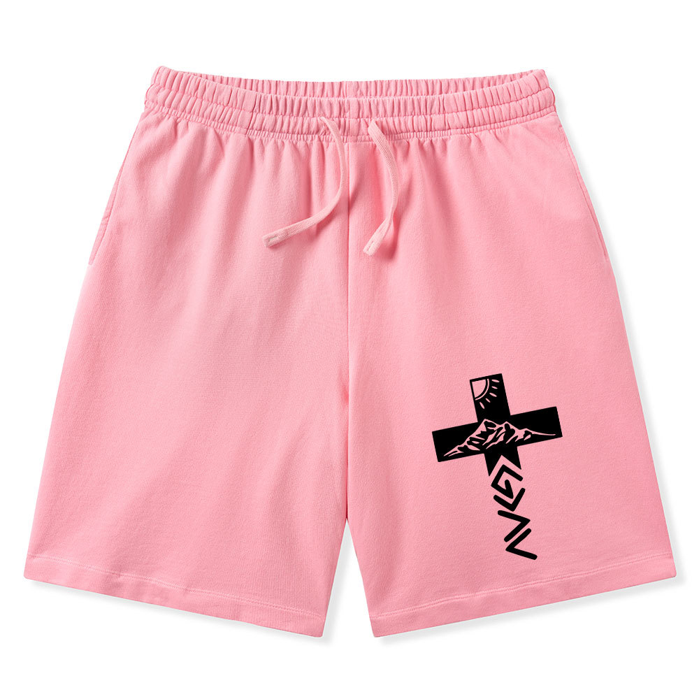 God Is Greater Than The Highs And Lows Christian Washed Shorts