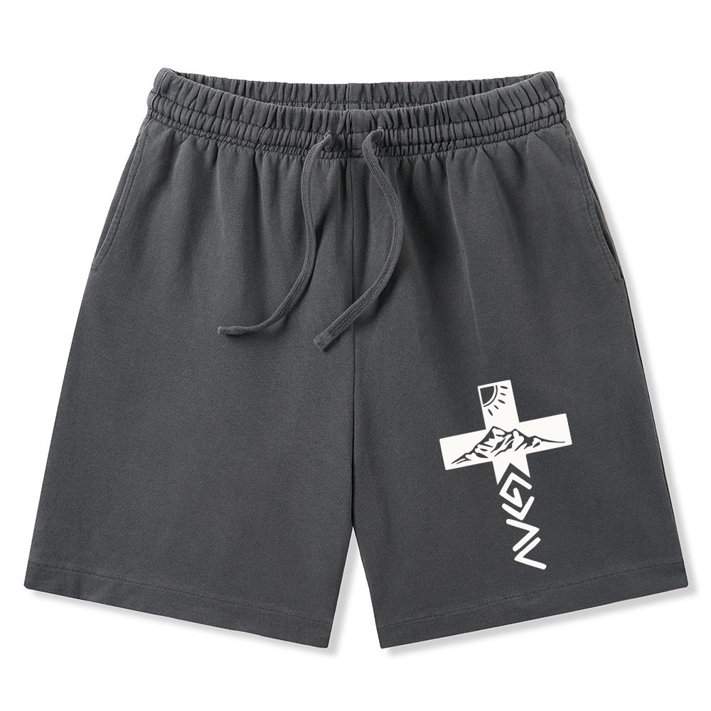 God Is Greater Than The Highs And Lows Christian Washed Shorts