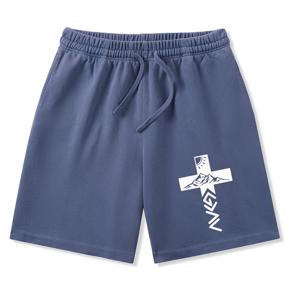 God Is Greater Than The Highs And Lows Christian Washed Shorts