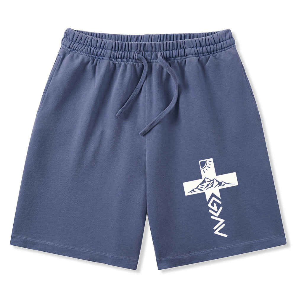 God Is Greater Than The Highs And Lows Christian Washed Shorts
