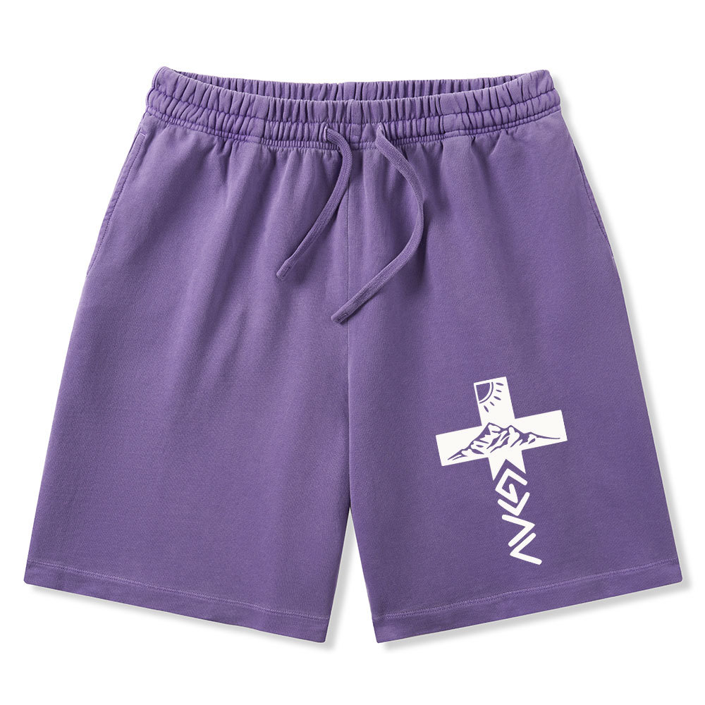 God Is Greater Than The Highs And Lows Christian Washed Shorts