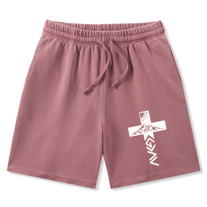 God Is Greater Than The Highs And Lows Christian Washed Shorts