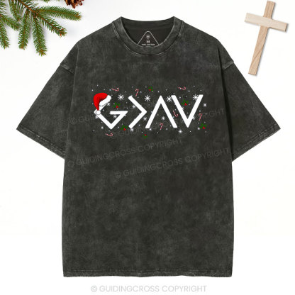 God Is Greater Than The Highs And Lows Christian Washed T-Shirt