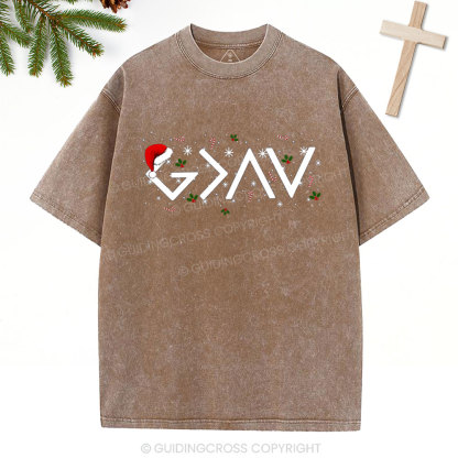 God Is Greater Than The Highs And Lows Christian Washed T-Shirt