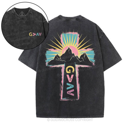 God Is Greater Than The Highs And Lows Christian Washed T-shirt