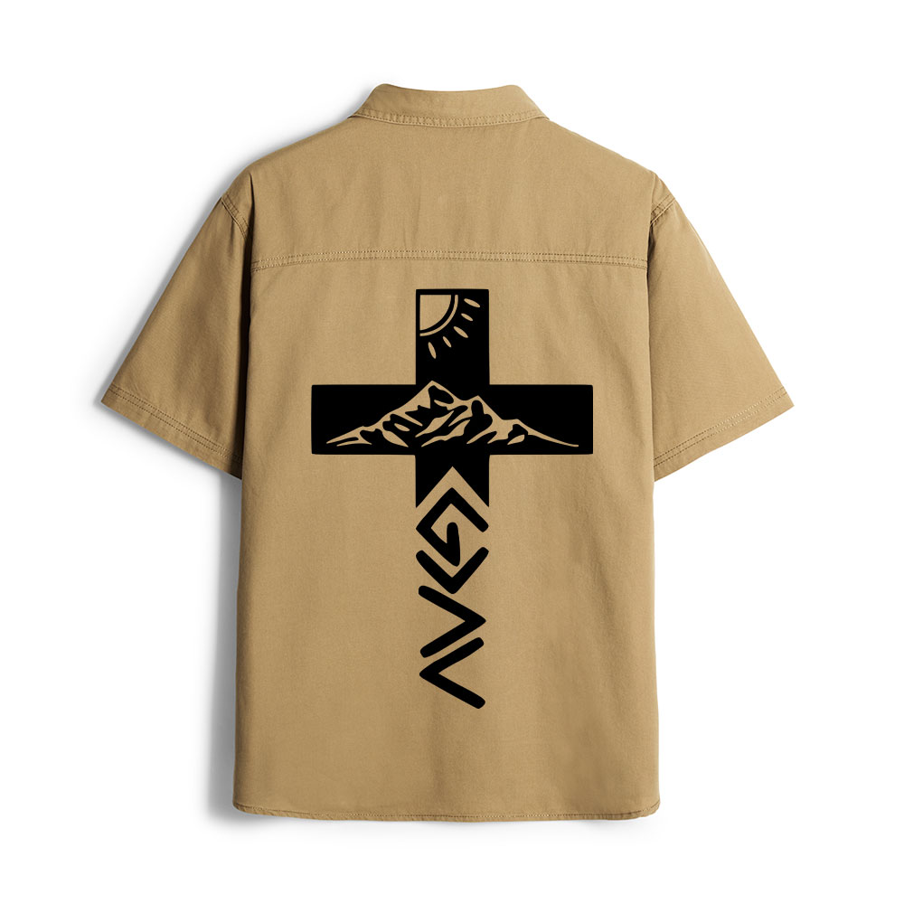 God Is Greater Than The Highs And Lows Christian Work Shirt 