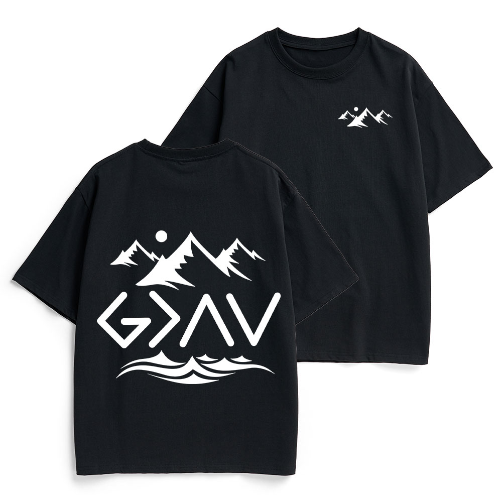 God Is Greater Than The Highs And The Lows Christian Heavy Cotton T-Shirt