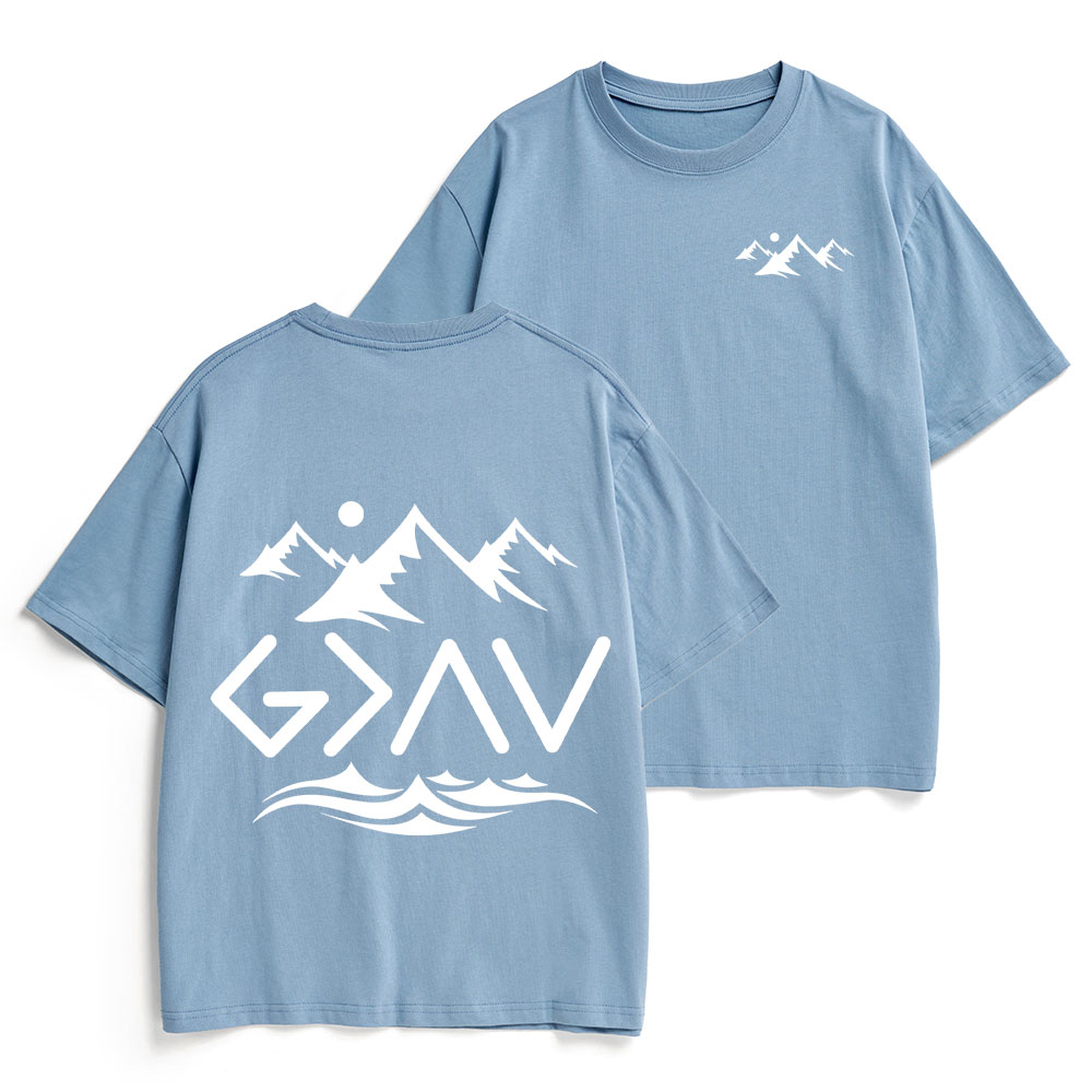 God Is Greater Than The Highs And The Lows Christian Heavy Cotton T-Shirt