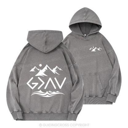 God Is Greater Than The Highs And The Lows Christian Washed Hoodie