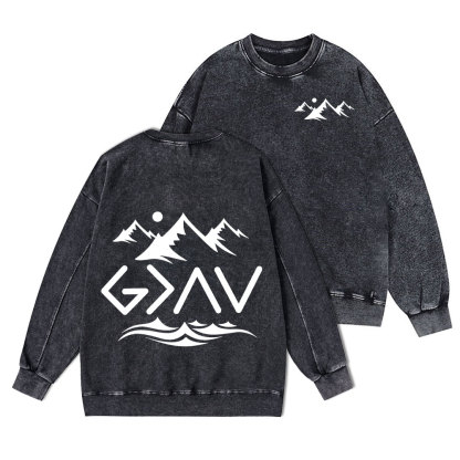 God Is Greater Than The Highs And The Lows Christian Washed Sweatshirt