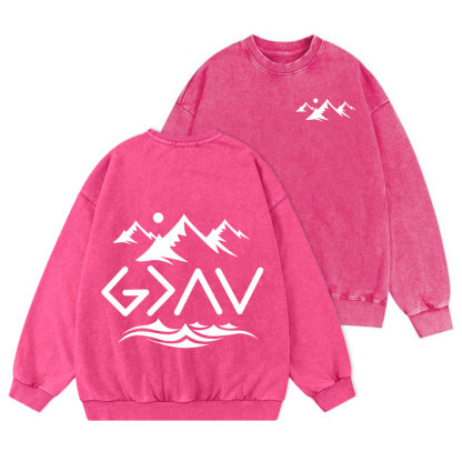 God Is Greater Than The Highs And The Lows Christian Washed Sweatshirt