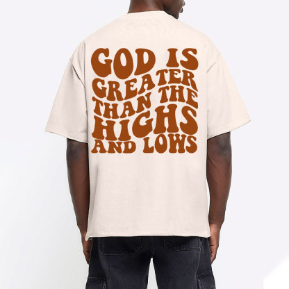 God Is Greater Than The Highs Christian Washed T-Shirt
