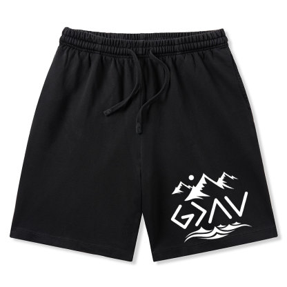God Is Greater Than the Highs And Lows Christian Washed Shorts